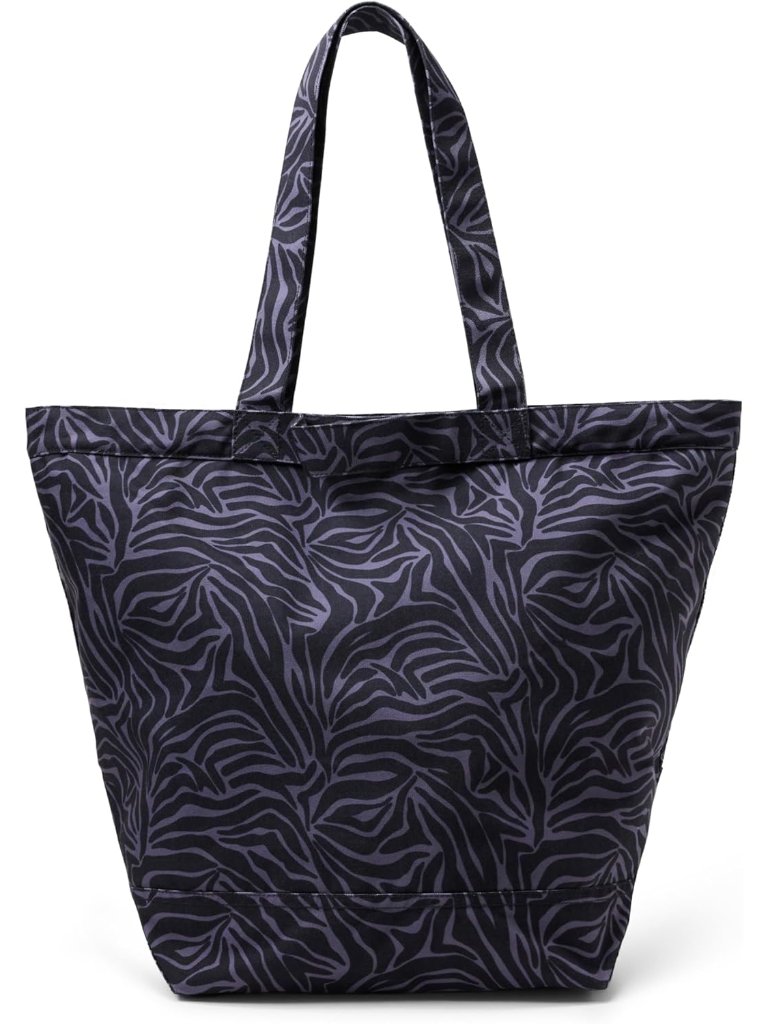 Women's Extra Large Overnight Travel Tote Bag, Black Animal Print, One Size